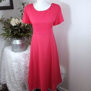 STEPHANIE ANDREWS CORAL DRESS SZ.14 EUC